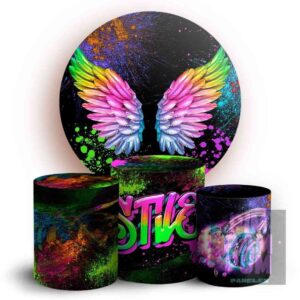 KIT PANEL REDONDO Y TRIO DE FUNDAS - NEON