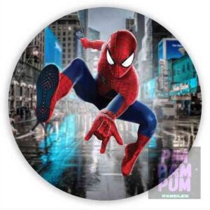 Panel redondo sublimado – Hombre Araña