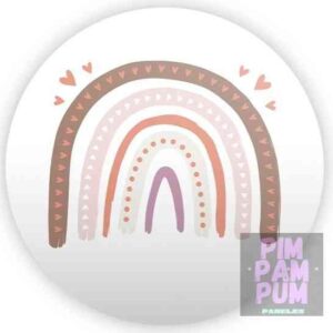 Panel sublimado redondo - Arcoíris Boho