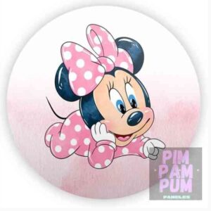 Panel Redondo Sublimado - Minnie Bebe