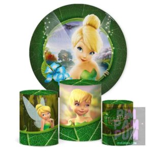 KIT PANEL REDONDO Y TRIO DE FUNDAS - TINKERBELL
