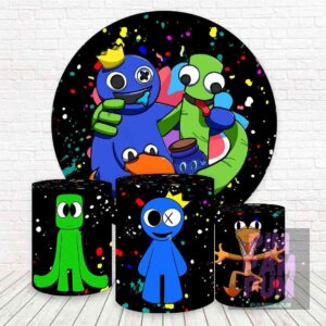 KIT PANEL REDONDO Y TRIO DE FUNDAS - RAINBOW FRIENDS