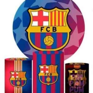KIT PANEL REDONDO Y TRIO DE FUNDAS - FUTBOL BARCELONA