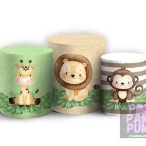 Trío de Fundas para mesas cilíndricas - SAFARI
