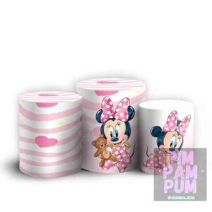Trío de Fundas para mesas cilíndricas - MINNIE BEBE