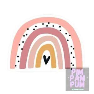 Panel sublimado redondo - Arcoíris Boho