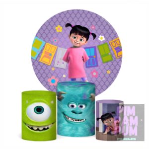 KIT PANEL REDONDO Y TRIO DE FUNDAS - MONSTER INC