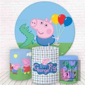 KIT PANEL REDONDO Y TRIO DE FUNDAS - PEPPA PIG