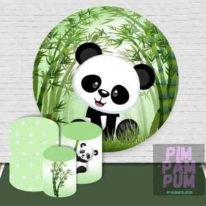 KIT PANEL REDONDO Y TRIO DE FUNDAS - PANDA
