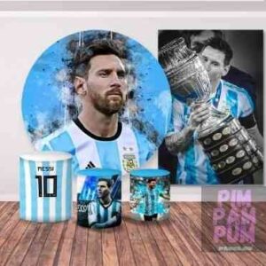 Panel redondo, fundas para mesas y panel lateral – MESSI - ARGENTINA