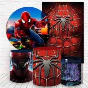 Panel redondo, fundas para mesas y panel lateral – HOMBRE ARAÑA