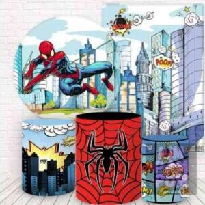 Panel redondo, fundas para mesas y panel lateral – HOMBRE ARAÑA