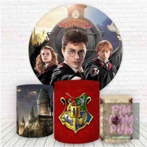KIT PANEL REDONDO Y TRIO DE FUNDAS - HARRY POTTER