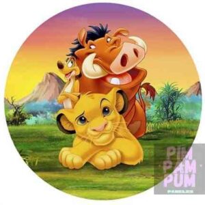 Panel sublimado redondo - Simba - Rey León
