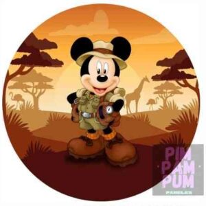 Panel sublimado redondo - Mickey Safari