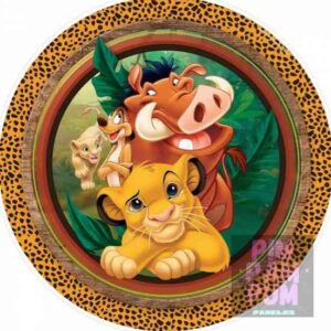Panel sublimado redondo - Simba - Rey León