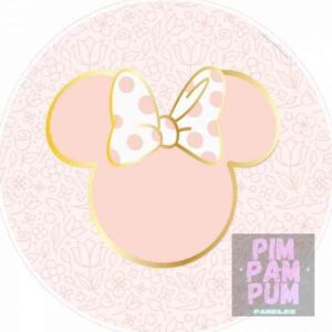 Panel Redondo Sublimado - Minnie Rosa