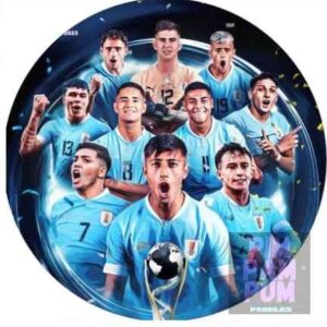 Panel sublimado redondo - Uruguay Campeón SUB20