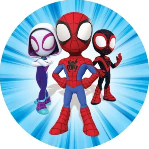 Panel redondo sublimado – Hombre Araña Cute