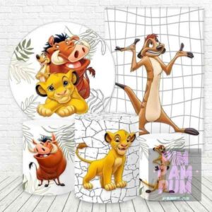 Kit de Panel Redondo, Panel Lateral y Fundas para Mesas de REY LEON – SIMBA