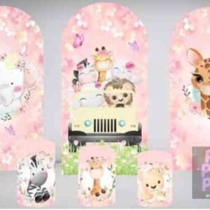 MEGA KIT – PANELES LATERALES Y FUNDA PARA MESAS  - SAFARI NENA