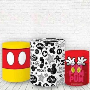 Trío de Fundas para mesas cilíndricas - MICKEY