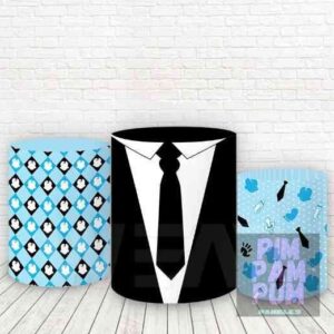 Trío de Fundas para mesas cilíndricas - JEFE EN PAÑALES