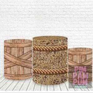 Trío de Fundas para mesas cilíndricas - CABALLOS