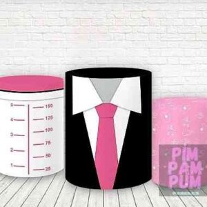 Trío de Fundas para mesas cilíndricas - JEFE EN PAÑALES NENA