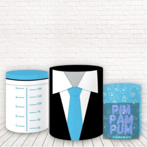 Trío de Fundas para mesas cilíndricas - JEFE EN PAÑALES