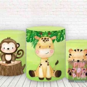 Trío de Fundas para mesas cilíndricas - SAFARI BABY