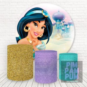 KIT PANEL REDONDO Y TRIO DE FUNDAS - JASMINE (ALADDIN)