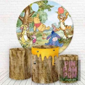 KIT PANEL REDONDO Y TRIO DE FUNDAS - WINNIE THE POOH