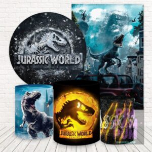 Panel redondo, fundas para mesas y panel lateral – DINOSAURIO