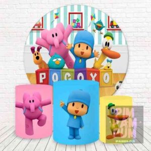 KIT PANEL REDONDO Y TRIO DE FUNDAS - POCOYO