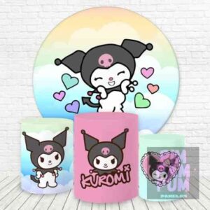 KIT PANEL REDONDO Y TRIO DE FUNDAS – KUROMI