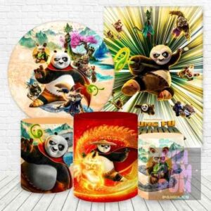 Panel redondo, fundas para mesas y panel lateral – KUNG FU PANDA