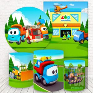 Panel redondo, fundas para mesas y panel lateral – LEO Y EL CAMION