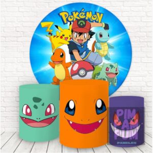 KIT PANEL REDONDO Y TRIO DE FUNDAS -  POKEMON PIKACHU