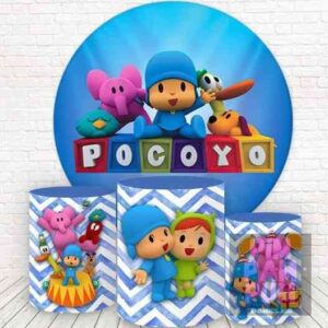 KIT PANEL REDONDO Y TRIO DE FUNDAS - POCOYO
