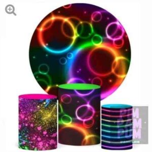 KIT PANEL REDONDO Y TRIO DE FUNDAS - NEON