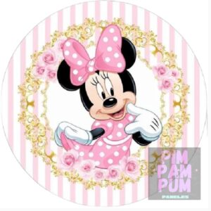 Panel Redondo Sublimado - Minnie Rosa