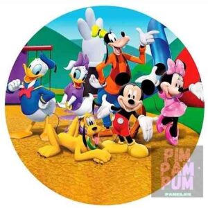 Panel sublimado redondo - Mickey y amigos