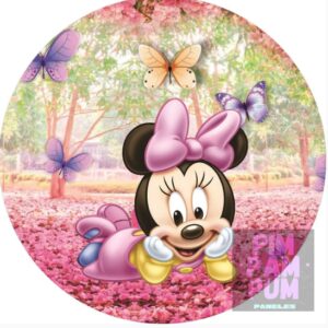 Panel Redondo Sublimado - Minnie Bebe