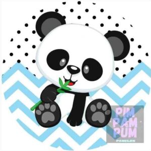 Panel sublimado redondo - Panda