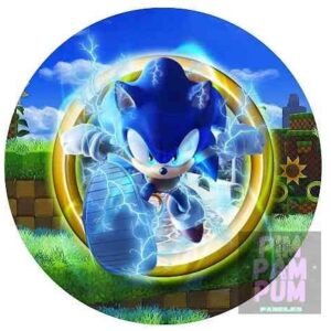 Panel sublimado redondo - Sonic