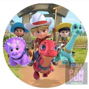 Panel sublimado redondo – Dino Ranch