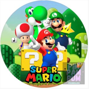 Panel sublimado redondo - Mario Bros