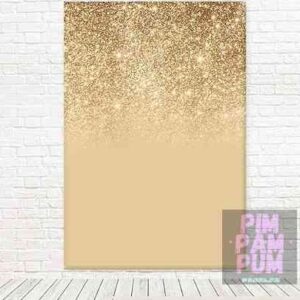Panel Rectangular Lateral Glitter Dorado