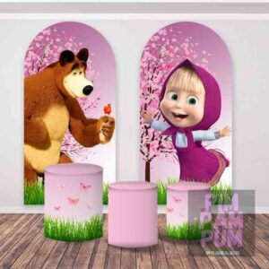 MEGA KIT  - PANELES LATERALES Y FUNDA PARA MESAS - MASHA Y EL OSO